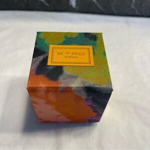 Etro Profumi Scented Candle in Colourful Floral Silk Box NEW